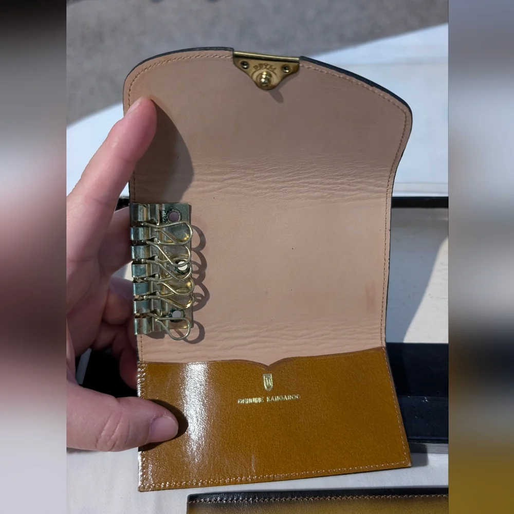 Rare Vintage Domo Kangaroo Skin Wallet And Key Holder set, made in Australia